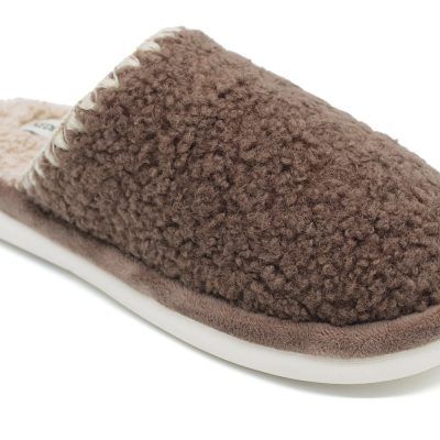 חדש!! נעלי בית לנשים ונוער - נעלי בית מפנקות - כבשה צבע סלע דגם: 173857