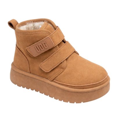 להיט! דגם 682-8 נעלי פרווה פלטפורמה סקוטש - צבע: כאמל  מומלץ להזמין מידה יותר!