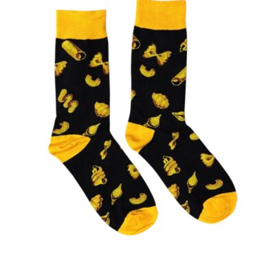 גרביים מעוצבים - צורות של פסטה קצוות חרדל