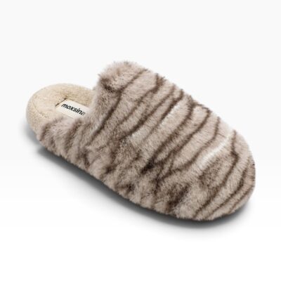 נעלי בית לנשים ונוער קטיפתיות Soft Touch MOXSINA צבע: אפור מפוספס מבצע! 2 זוגות ב-150 ₪ | 3 זוגות ב-199 ₪