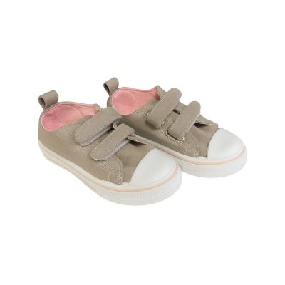 נעלי בד סקוטשים לילדות אפור ורדרד מבצע! 2 זוגות רק- 99 ש"ח