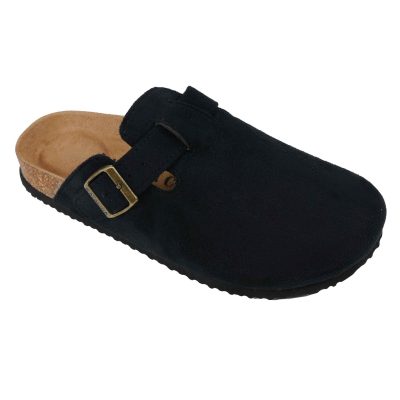 דגם: 81 כפכפים אורטופדים סגורים שחור דמוי זמש