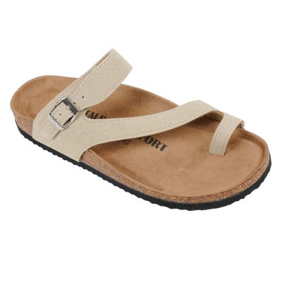 דגם: 487 COMFORT כפכפים אורטופדים אצבע - בז' דמוי זמש מבצע זוג שני רק 100 ש"ח !