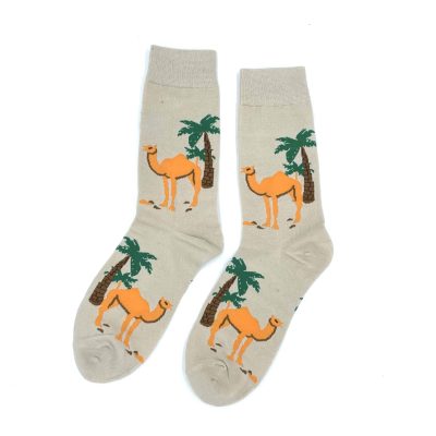 גרביים מעוצבים - גמל עם דקל במדבר ביום