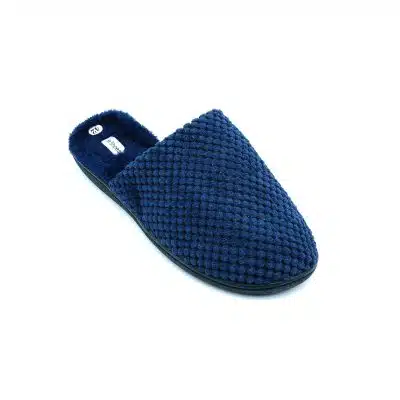 נעלי בית לגברים כפכף שתי וערב כחול סוליה דקה