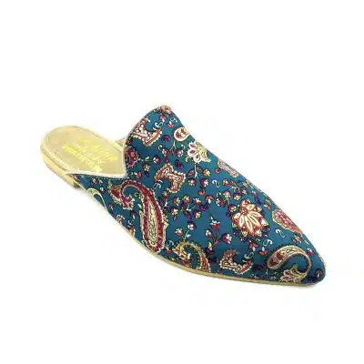 דגם: 177 כפכפי שפיץ מעוצב סולית פורו - הודי טורקיז 872