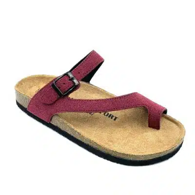 דגם: 487 COMFORT כפכפים אורטופדים אצבע- בורדו דמוי זמש מבצע זוג שני רק 100 ש"ח !