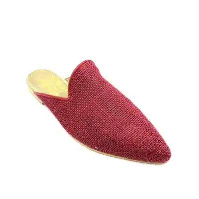 דגם: 177 כפכפי שפיץ מעוצב סולית פורו - יוטה בורדו