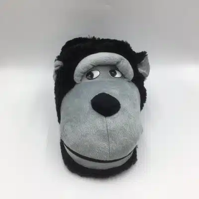 נעלי בית חיות- קוף - צבע: שחור/אפור