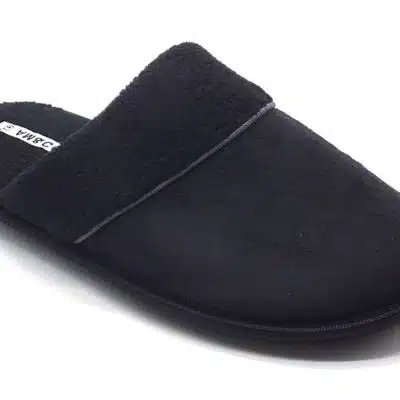 נעלי בית לגברים - שחור פליז