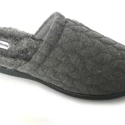 נעלי בית לגברים כפכף צמה אפור