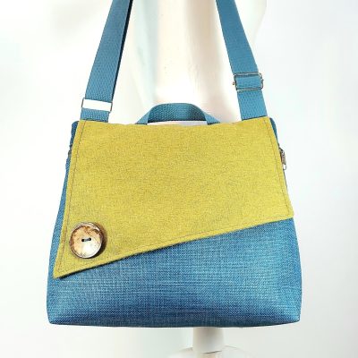 תיק צד "עופרה" כחול ירוק