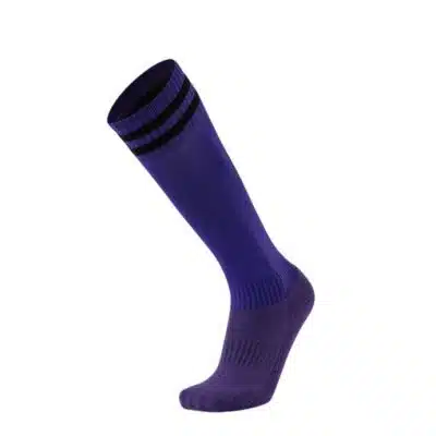 גרבי כדורגל ומעודדות  ברך מגניבים למבוגרים - צבע סגול פסים שחורים