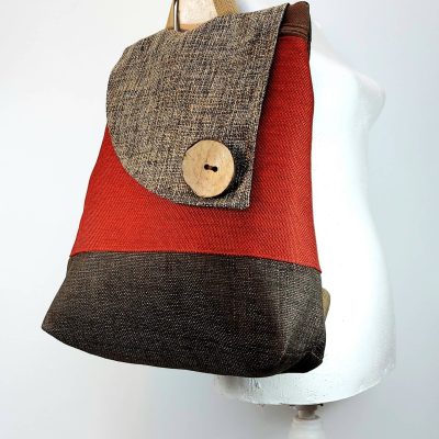 תיק גב למחשב "נטעלי" כתום חום