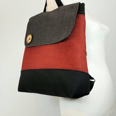 תיק גב "ענת" כתום עמוק שחור