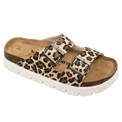 דגם: 490 COMFORT כפכפים אורטופדים פלטפורמה 2 אבזמים - מנומר חדש באתר! מבצע זוג שני רק 100 ש"ח !